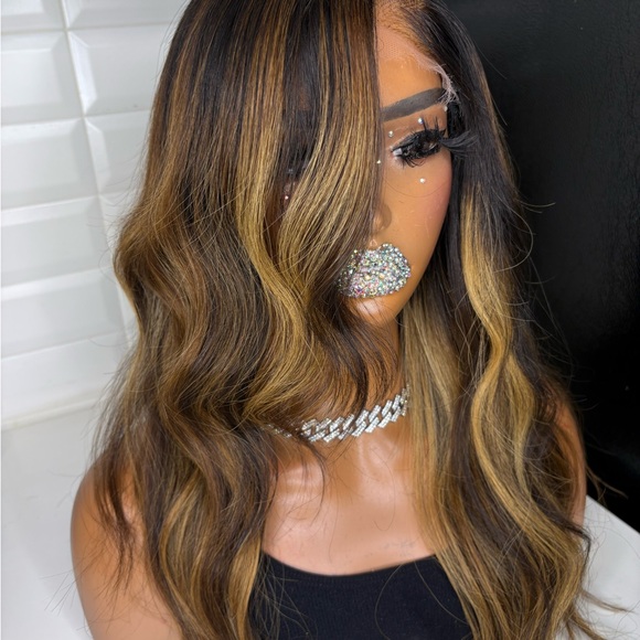 Brown and Tan Wavy Hair Extensions